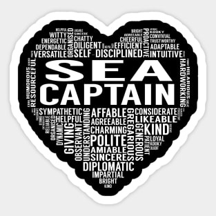 Sea Captain Heart Sticker